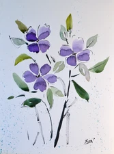 EUNETT – Original Abstract Botanical Painting | Hand-Signed | NYC Artist