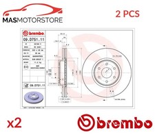 BREMSSCHEIBEN SATZ PAAR VORNE BREMBO 09D75111 2PCS P FÜR MERCEDES-BENZ X-CLASS
