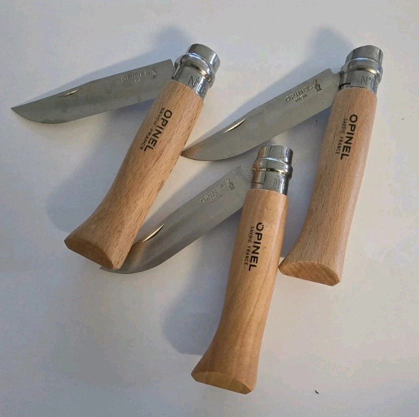 7 складных ножей Opinel — 3x No8, 1x No6, 2x No8 с зеленой ручкой для улицы, 1x No7 - Изображение 2 из 4