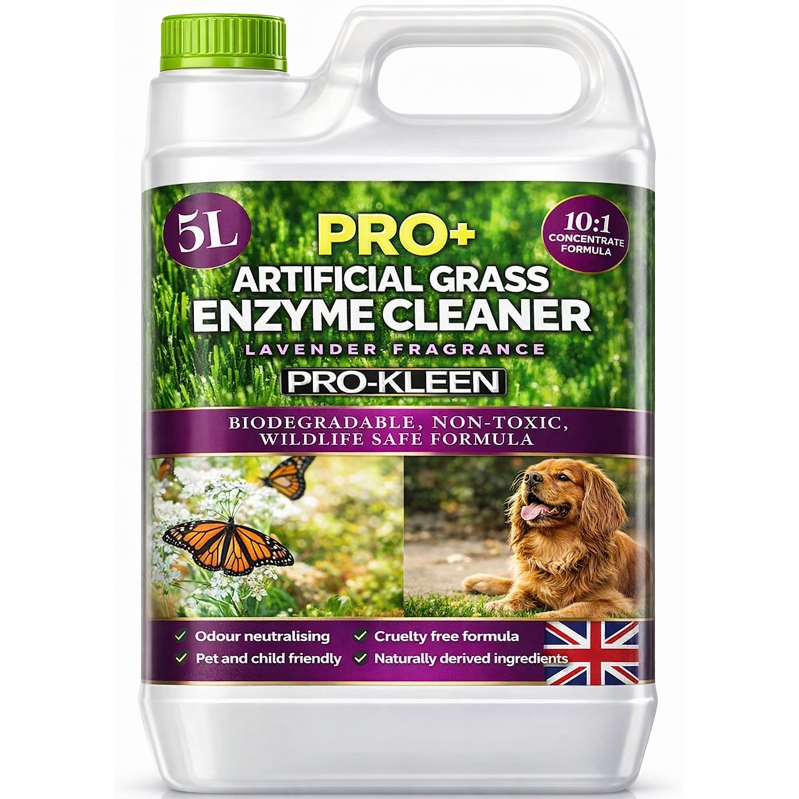 ProKleen Pro Bio Artificial Grass Probiotic Cleaner Wildlife Safe Lavender 5L