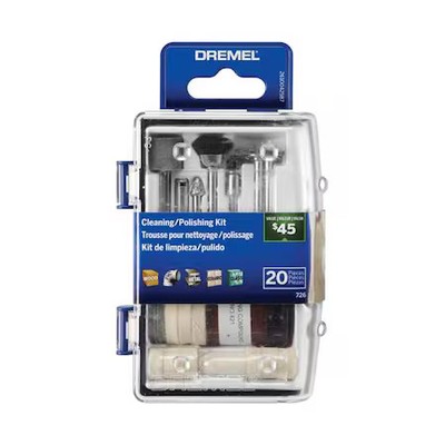 Dremel 726-01 Rotary Tool Accessory Kit, 20Pcs, W/Case