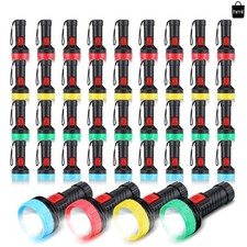 36 Pcs Mini Flashlights Bulk Bright Aluminum LED Handheld Torches W/ Lanyard