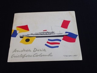 RARE SS Andrea Doria SS Cristoforo Colombo Italian Line Definitive Brochure #47