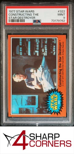 1977 Topps Star Wars #322 Constructing the Star Destroyer — PSA 9