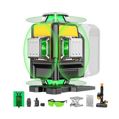 DIYtoolifz Laser Level Compatible with DeWalt 20V Battery, 4D 4x360° Self L