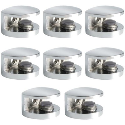 Heavy Duty Wall Mount Clamps, Polished Chrome