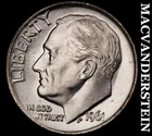 1961 Roosevelt Dime- Silver- Choice Gem Brilliant Uncirculated Luster #J800
