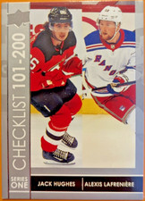 2021-22 Upper Deck Series 1 #200 Jack Hughes, Alexis Lafreniere Checklist