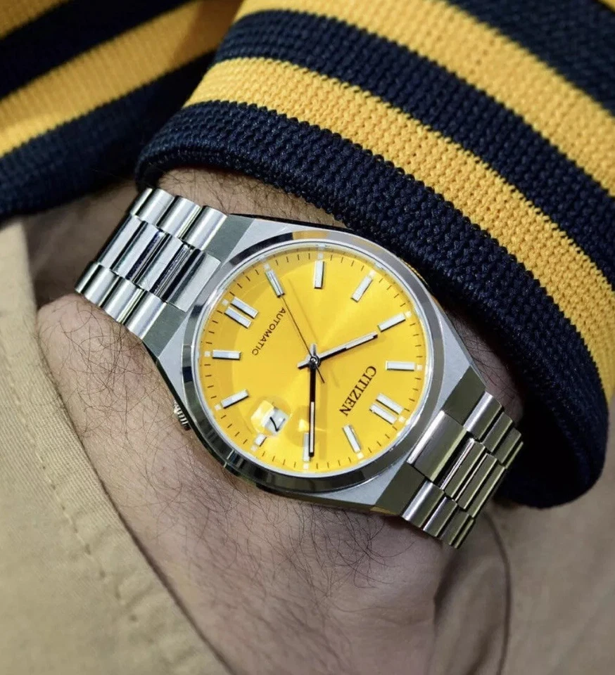 Rare Citizen Tsuyosa Yellow Dial Classic Limited Watch Automatic date chrono mtg - Image 3 of 4