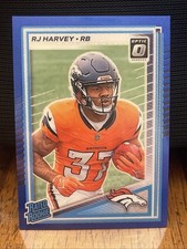 2025 Panini Donruss Optic RJ Harvey Blue Glitter Rated Rookie SSP #208