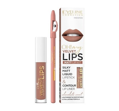 5903416016809 Eveline Cosmetics Oh! My Velvet Lips Liquid Matt Lip Kit zestaw ma