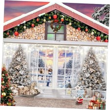 Christmas Garage Door Cover Decorations Banner Backdrop,7x16ft 7x16ft/ WxH
