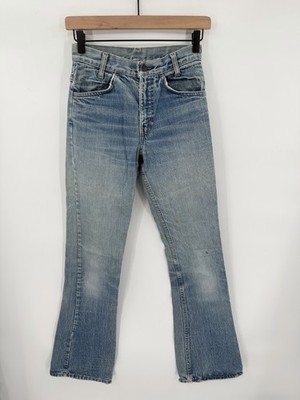 Vintage 70s Levis 746 USA 25x30 Orange Tab Bootcut Flare Light Wash
