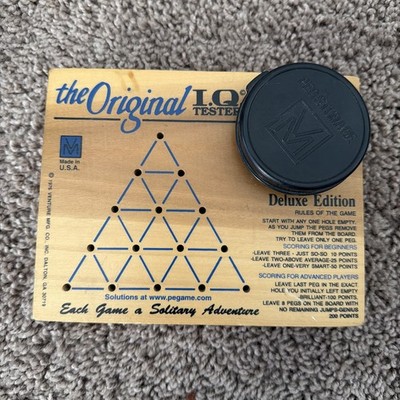 The Original IQ Tester Deluxe Edition USA Wood Brain Teaser Game