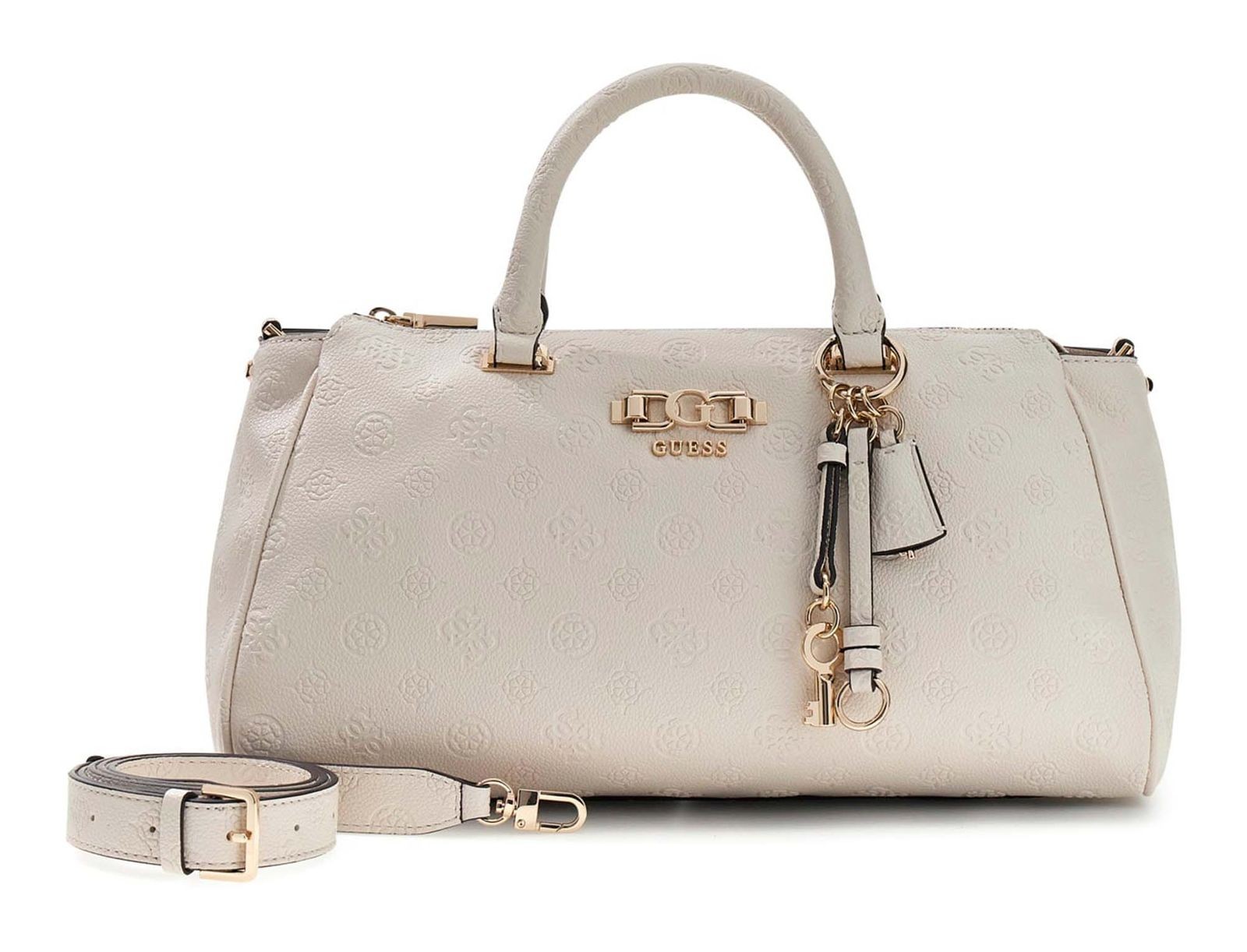 GUESS handbag Anise Box Satchel L Stone Logo