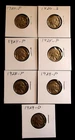 Lot of 7 Parial Date 5 Cent Buffalo Nickels--See Description