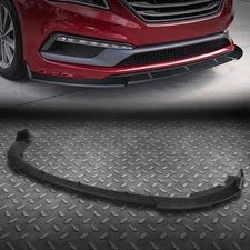[3PCS] FOR 15-17 SONATA STP-STYLE MATTE BLACK FRONT BUMPER SPLITTER SPOILER LIP