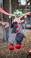 Halloween Animatronic Swinging Risitas Payaso Circo Muñeca utilería Visiones de temporada