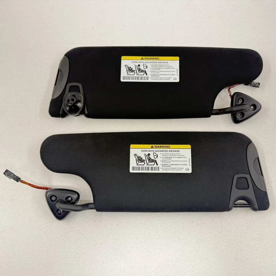 Par de parasoles parasol negro izquierdo y derecho Dodge Challenger 17-23 OEM Foto 2 de 4