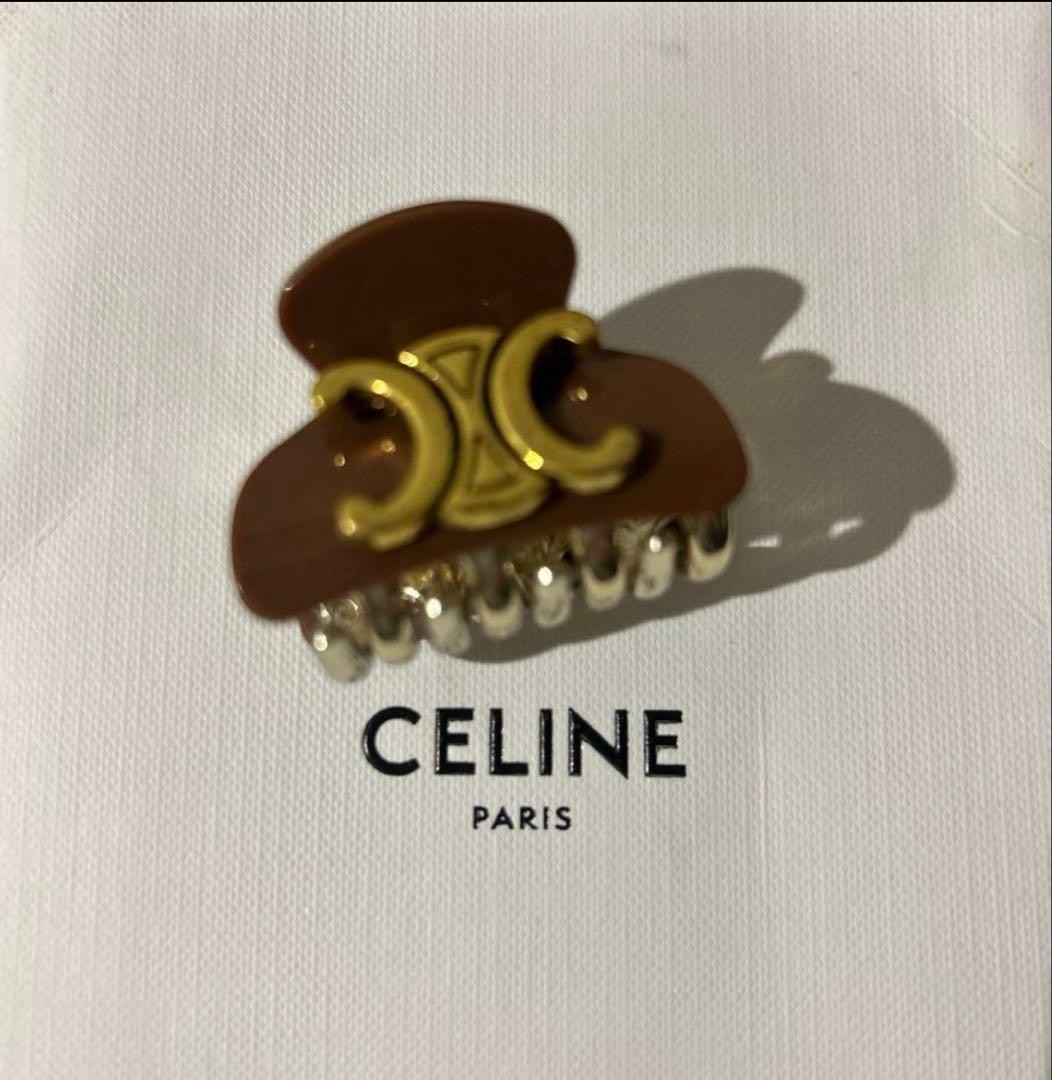 Celine Hair Accessory Brown Clip Limited Edition VHTF Designer