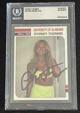 Sydney Thomas Signed Custom Card Influencer BAS Autograph Ring Girl