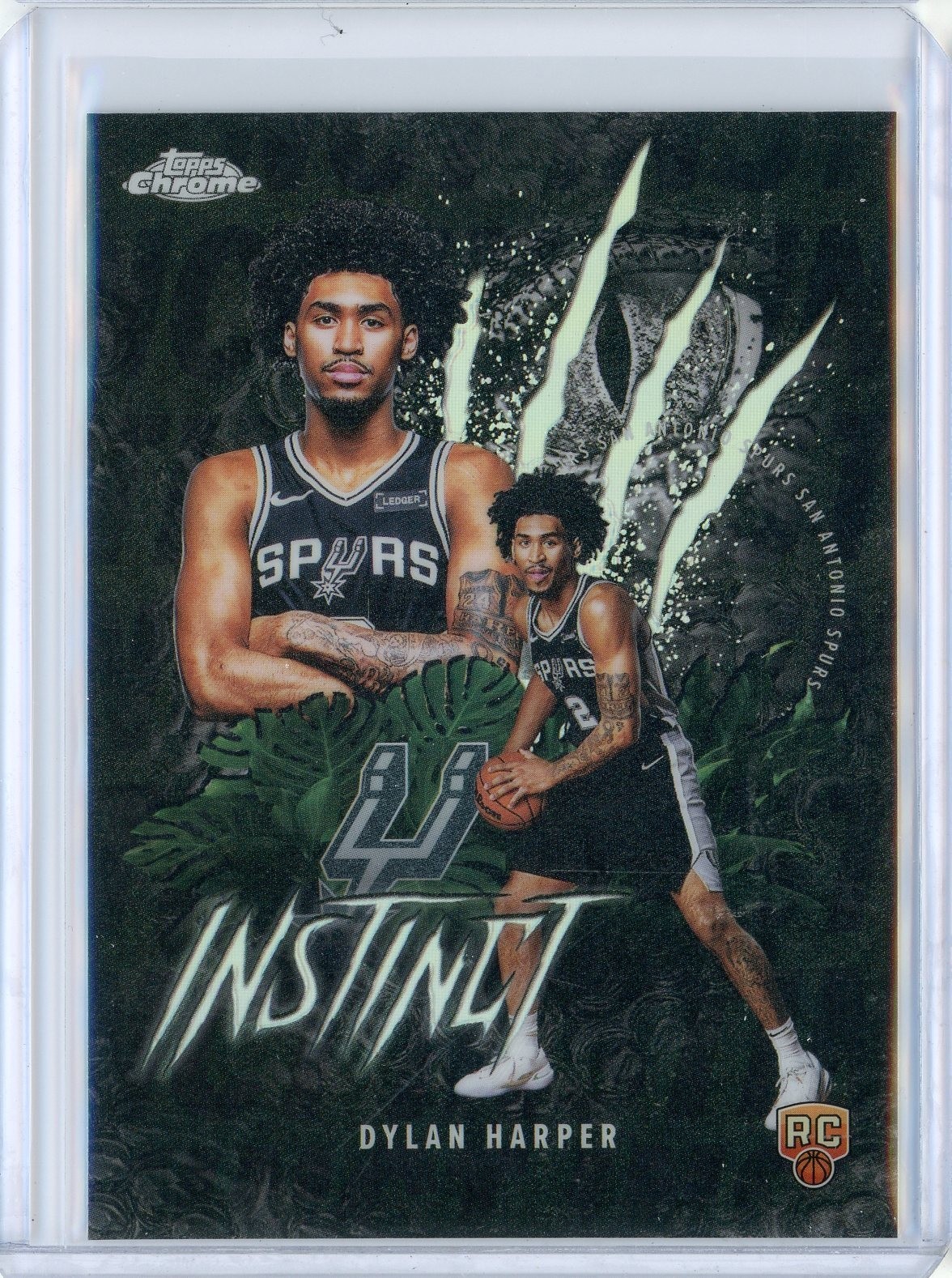 2025 Topps Chrome Dylan Harper Instinct Refractor Rookie #INS-12 Spurs RC