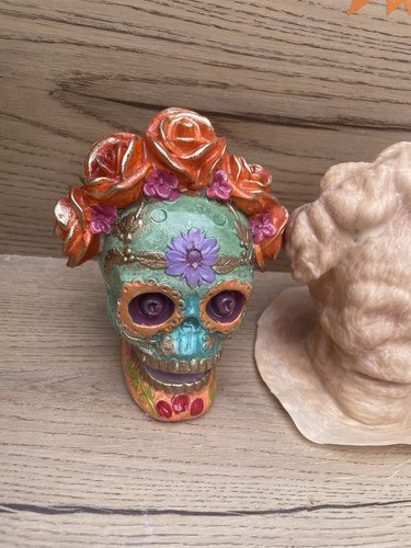 Molde Goma Látex Día de Muertos Rosa Corona Calavera Novia Molde Halloween Último 1 - Imagen 2 de 10