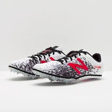 New sz 13 New Balance MMD500M5 Mens Racing Spikes White Black Red w/Tool