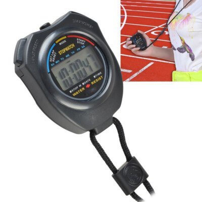 Stopwatch Digital LCD Sports Counter Timer Watch Handheld Countdown Stop Timer