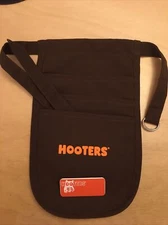 New Authentic Hooters Girl Uniform Brown Money Pouch Slightly Crooked & Name Tag