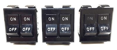 Carling Technologies 4-Blade ON/OFF Dual Rocker Switch R361 [Lot of 3] NOS