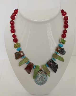BARSE  Genuine Jasper & Agate Pendant Necklace  MSRP $88