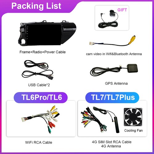 For Toyota Hilux 2016-18 Android Carplay Car Radio GPS Multimedia Player Screen - Picture 7 of 40