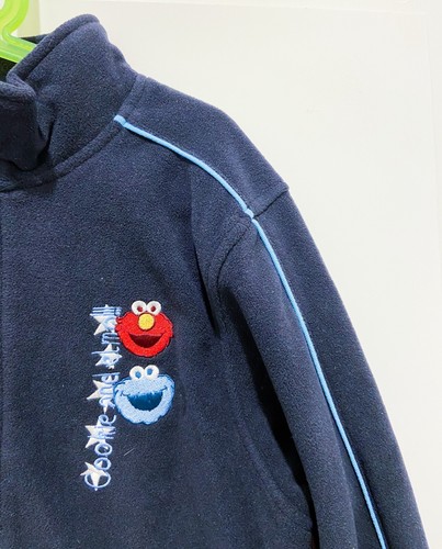 EUC Kids Disney Elmo Blue Fleece Zip-up Sweatshirt cardigan Size 10-12 yrs - Picture 2 of 6