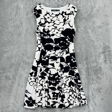 Ralph Lauren Dress Womens 10 Floral Career Classic Knit Stretch Cottage A Line