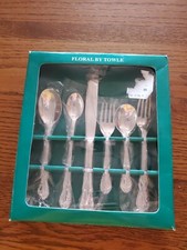 Floral by Towle T8053194 Silverplated 6 Piece Baby Set. New A4