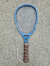 Vintage LEACH Blue Hogan Swinger Racquetball Racquet w/Leather Grip