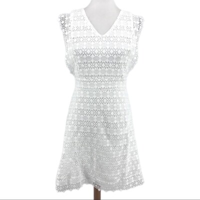 Women's Amy Lynn White Flutter Sleeve Lace Dress | eBay