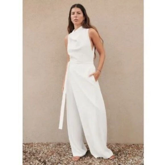 Sleeveless Jumpsuit - White