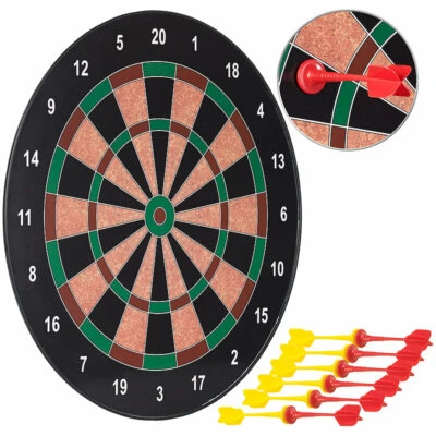 Playtastic Magnetische Dartscheibe mit 12 Pfeilen, je 6x gelb und rot, Ø 40cm