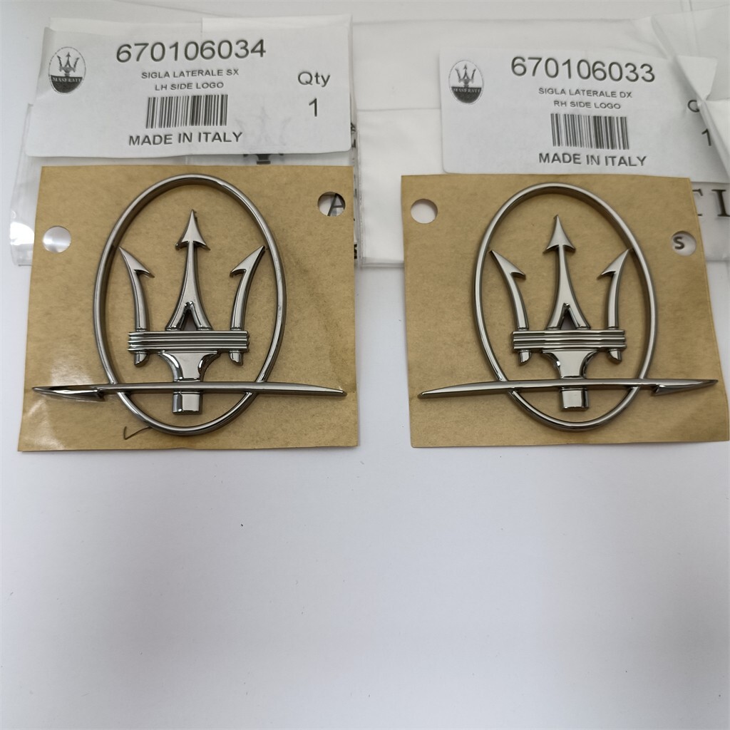 Maserati Levante 3.8T LH#RH Side Trident Badge Emblem Set OEM | eBay