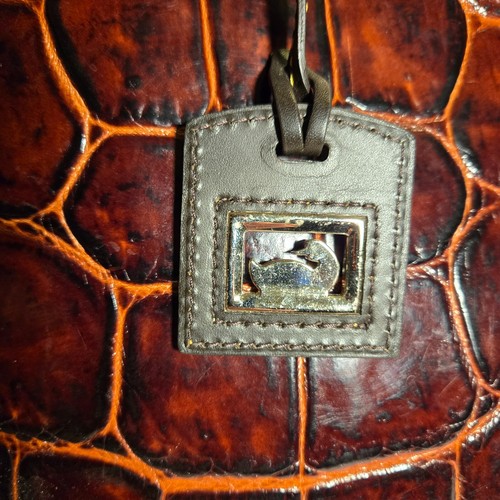 Borsa a tracolla Dooney And Bourke marrone ecopelle di coccodrillo borsetta - Foto 3 di 20