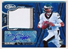 2020 Certified Jalen Hurts RPA Mirror Teal Etch Patch Auto Rc #214 (03/15)