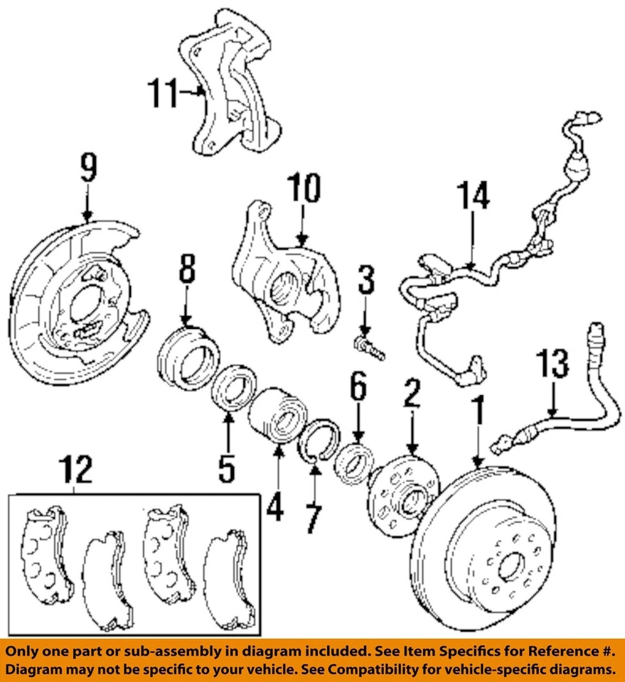 1992 1998 Lexus SC400 OEM Left Rear Brake Caliper - Image 3 of 4