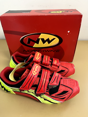 Northwave Rebel 3 MTB Cycling Shoes, Men Size EU 41, Red & Yellow