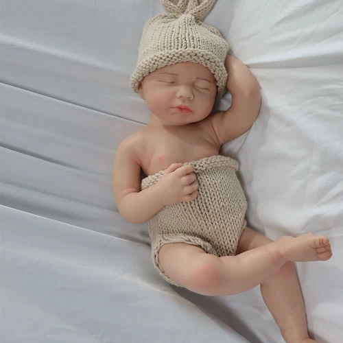 20" bemalte Vollsilikon Reborn Puppe gewichtet Schlapp Einschlafen Neugeborenes Baby Geschenk - Bild 19 von 24