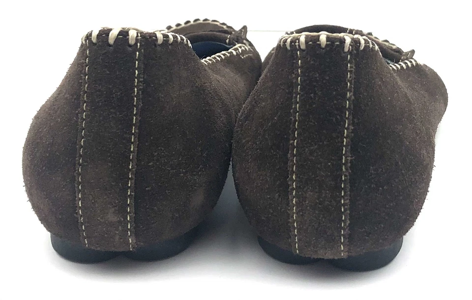 Mocassim feminino Indigo by Clarks marrom escuro camurça EUA 7,5 slip on - Imagem 4 de 4