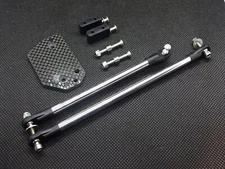 UKMonsters Tamiya Clodbuster/Clod Carbon Servo Plate with Linkage, steering kit