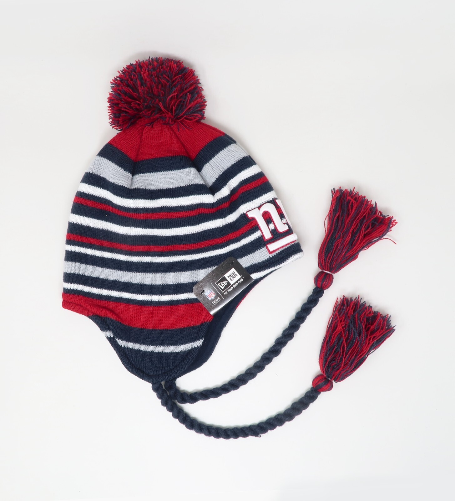 NEW ERA New York Giants Men Women Beanie Tassels Roaring Fan MultiColor Knit Hat