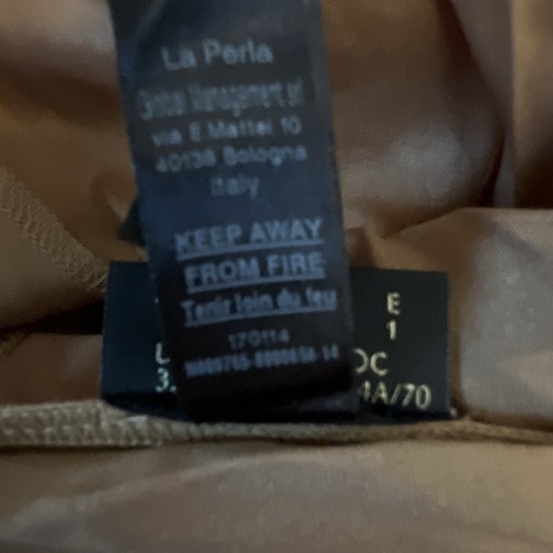 La Perla Nude Tan Tulle Limited Edition Lotus Swarovski Embellished Top Size 32 - Picture 13 of 15
